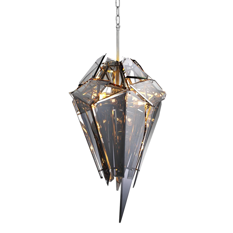 Люстра Chandelier Shard Никель Дымчатый (Smoke) в Барнауле | Loft Concept 