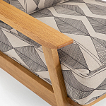 Кресло с каркасом из массива дуба Deniaud Oak Rhombus Beige Armchair варинант исполнения - 5 | Loft Concept в Барнауле