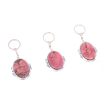 Зеркало брелок складное двухстороннее из натурального камня Родонит Stone Mirrors варинант исполнения - 4 | Loft Concept в Барнауле