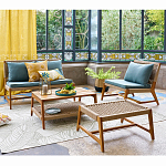 Садовый 2-х местный диван с каркасом из акации Green варинант исполнения - 5 | Loft Concept в Барнауле