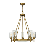  Люстра с 5-ю цилиндрическими плафонами из стекла с пузырьками Hinkley варинант исполнения - 8 | Loft Concept в Барнауле