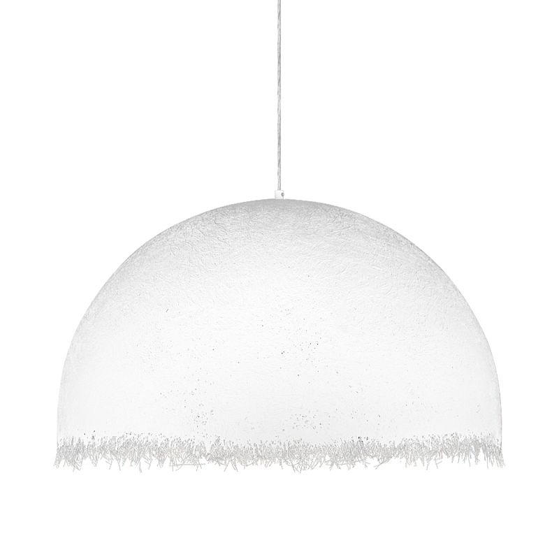 Подвесной светильник в форме купола белого цвета с ажурной бахромой Tactile Line Белый в Барнауле | Loft Concept 