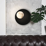 Бра с овальным основанием золотого цвета  и плафоном из алебастра Shaw Lighting варинант исполнения - 4 | Loft Concept в Барнауле