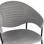 Серый стул с обивкой из искусственной замши Alexis варинант исполнения - 6 | Loft Concept в Барнауле