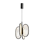 Люстра с гравировкой на акриловых плафонах Gravyura Black D 33 см варинант исполнения - 2 | Loft Concept в Барнауле