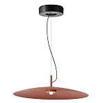 Подвесной светильник круглой формы с коричневым металлическим абажуром Halo Drift варинант исполнения - 1 | Loft Concept в Барнауле