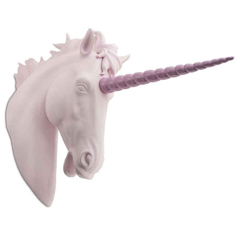 Аксессуар на стену Unicorn Head Hanging Bisc. Белый Розовый Аксессуар на стену Unicorn Head Hanging Bisc. Белый Розовый в Барнауле | Loft Concept