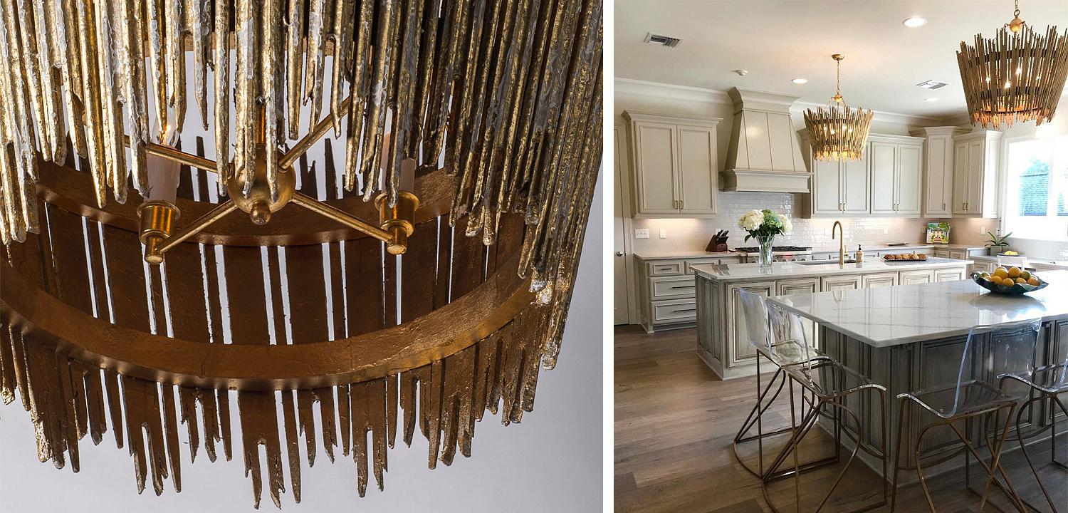 Люстра Ragna Golden Wooden Rods Chandelier Люстра Ragna Golden Wooden Rods Chandelier - Loft-Concept в Барнауле