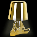 Настольная лампа фигурная золотого цвета с гладким абажуром Высота 16 см Sophia варинант исполнения - 3 | Loft Concept в Барнауле