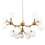 Люстра с плафонами из стеклянных шаров Pearls Suspension Gold Chandelier варинант исполнения - 1 | Loft Concept в Барнауле