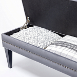 Мягкая банкетка с зоной для хранения Casket Grey варинант исполнения - 4 | Loft Concept в Барнауле