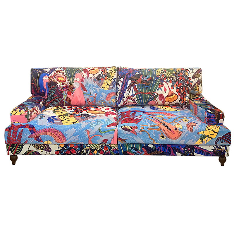 Премиальный Акцентный Диван Simpsons in Paradise Pop Art Sofa Мульти в Барнауле | Loft Concept 