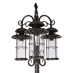 Уличный фонарь с тремя стеклянными плафонами и коваными элементами Elysian Lanterns варинант исполнения - 4 | Loft Concept в Барнауле