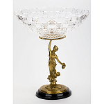 Чаша стеклянная прозрачная на бронзовой подставке с фигуркой девушки Eden Garden варинант исполнения - 3 | Loft Concept в Барнауле