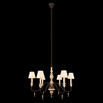 Люстра на металлическом основании с 6-ю белыми тканевыми абажурами Terrain варинант исполнения - 3 | Loft Concept в Барнауле