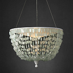 Люстра круглая с каскадом из декоративных элементов Sea Glass варинант исполнения - 4 | Loft Concept в Барнауле