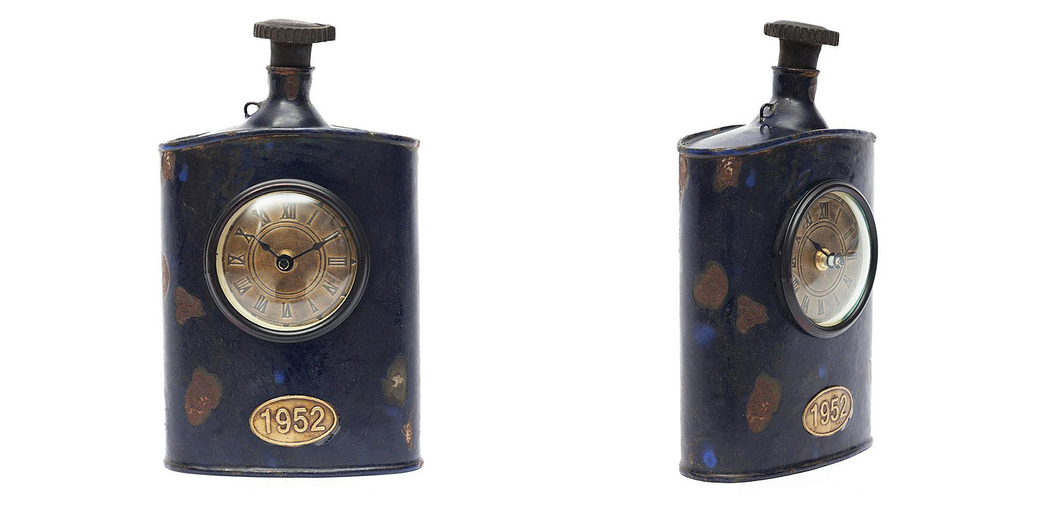 Часы Antique Indian Bottle of Brandy Clock - Loft-Concept в Барнауле