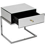 Тумбочка зеркальная с ящиком Mirror Chrome Cabinet варинант исполнения - 2 | Loft Concept в Барнауле