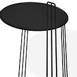 Стол журнальный круглый со столешницей из стекла Gold and Black Marble варинант исполнения - 3 | Loft Concept в Барнауле