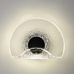 Бра из текстурированного прозрачного стекла с изогнутым краем Textured Glass  варинант исполнения - 3 | Loft Concept в Барнауле