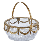 Корзиночка из прозрачного стекла с бронзовой ручкой Eden Garden варинант исполнения - 1 | Loft Concept в Барнауле