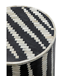 Приставной круглый столик с инкрустацией Black and White Geometry Stool варинант исполнения - 2 | Loft Concept в Барнауле