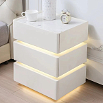 Умная прикроватная тумба с беспроводной зарядкой и подсветкой Smart Bedside Table варинант исполнения - 4 | Loft Concept в Барнауле