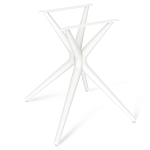 Стол обеденный с круглой столешницей из керамики на четырех белых ножках Sand Ceramics варинант исполнения - 5 | Loft Concept в Барнауле