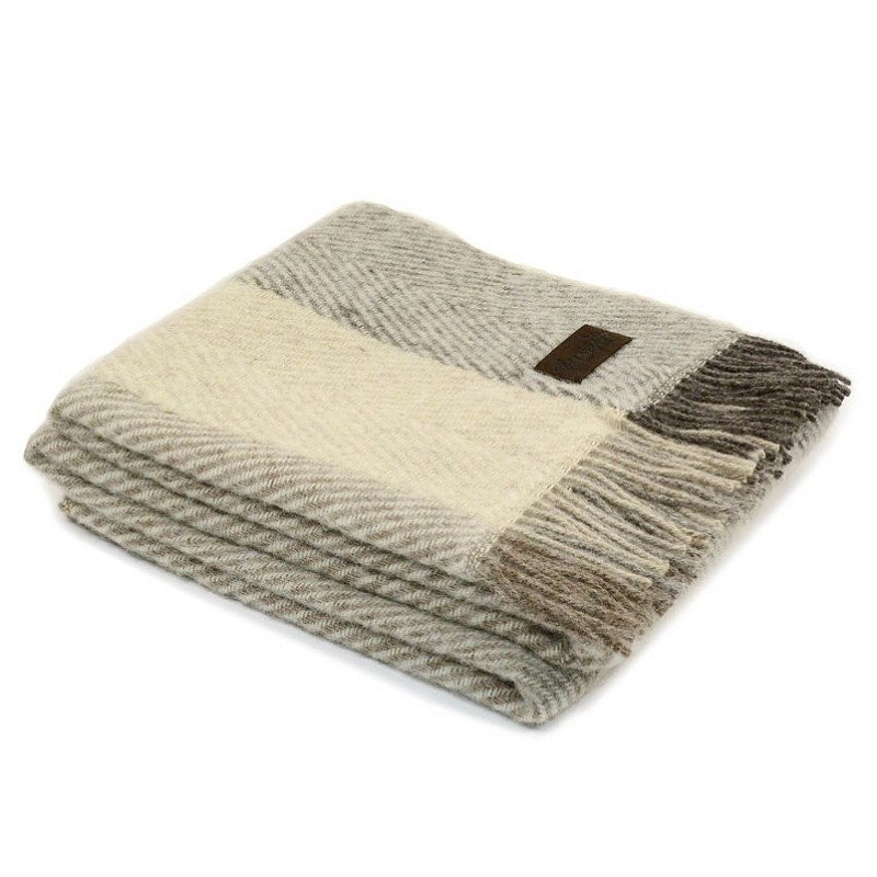 Плед VADSO SPINA 1001 Marzotto Бежево-серый в Барнауле | Loft Concept 