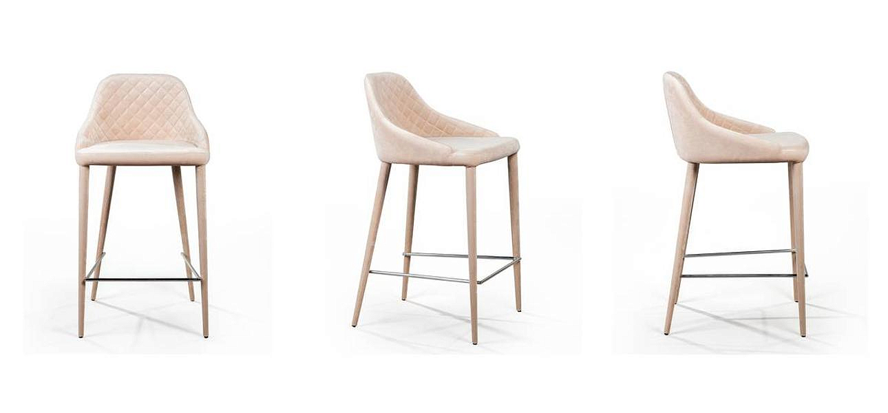 Стул Douglas Rhombus Bar stool Бежевый Велюр Стул Douglas Rhombus Bar stool Бежевый Велюр - Loft-Concept в Барнауле