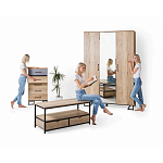 Комод с 3-мя ящиками в стиле лофт Urban Style Space варинант исполнения - 6 | Loft Concept в Барнауле