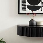 Прикроватный подвесной столик с ящиком черный Bedside Hanging Table варинант исполнения - 5 | Loft Concept в Барнауле