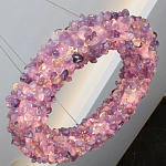 Люстра кргулая из фиолетового хрустального камня Purple Diamond варинант исполнения - 2 | Loft Concept в Барнауле