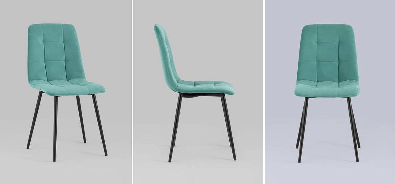 Стул NANCY S-2 Chair Бирюзовый Велюр Стул NANCY S-2 Chair Бирюзовый Велюр - Loft-Concept в Барнауле
