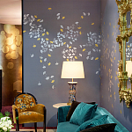 Обои ручная роспись Gingko Colourway SC-98 on Gun Metal dyed silk варинант исполнения - 2 | Loft Concept в Барнауле