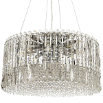 Круглая люстра с металлическими и хрустальными подвесками Bonnay Crystal Chrome Chandelier варинант исполнения - 5 | Loft Concept в Барнауле