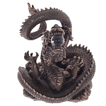 Декоративная статуэтка Дракон Fuzanglong Dragon Dark Bronze Statuette варинант исполнения - 2 | Loft Concept в Барнауле