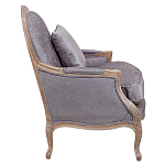 Кресло Ava Classical Armchair brown and grey velour варинант исполнения - 2 | Loft Concept в Барнауле