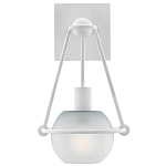 Бра белое с матовым стеклянным плафоном в форме шара White Lighthouse варинант исполнения - 2 | Loft Concept в Барнауле