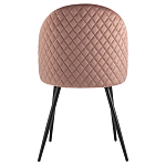 Мягкий стул в велюре пыльно-розового цвета Miruna Chair варинант исполнения - 3 | Loft Concept в Барнауле