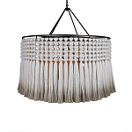 Люстра серая плетеная с кисточками Boho Tassel Chandelier варинант исполнения - 1 | Loft Concept в Барнауле