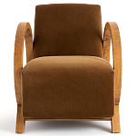 Кресло с круглыми деревянными подлокотниками Modesto Chair варинант исполнения - 2 | Loft Concept в Барнауле