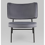 Мини-кресло District Lounge велюр серый варинант исполнения - 4 | Loft Concept в Барнауле