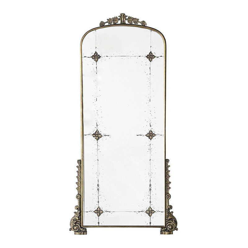 Зеркало в раме с античными позолоченными фрагментами Palace Antique Mirror Винтажное Темное Золото  в Барнауле | Loft Concept 