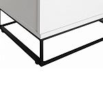 Шкаф-витрина белая с полками и стеклянной дверью Strict Lines варинант исполнения - 5 | Loft Concept в Барнауле