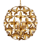 Люстра в форме шара из золотых лепестков Hanging Flowers варинант исполнения - 1 | Loft Concept в Барнауле