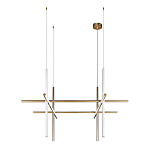 Люстра с 6-ю цилиндрическими плафонами на тонких тросах Trumpet tube варинант исполнения - 6 | Loft Concept в Барнауле