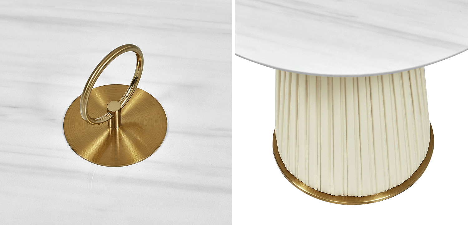 Приставной стол Orlaith White Gold Side Table Приставной стол Orlaith White Gold Side Table - Loft-Concept в Барнауле