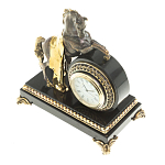 Часы настольные бронзовые с декором в виде коня Horse Stone Clock варинант исполнения - 6 | Loft Concept в Барнауле