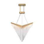 Люстра золотого цвета в форме галочки с каскадом длинных прозрачных трубок Eurofase варинант исполнения - 2 | Loft Concept в Барнауле